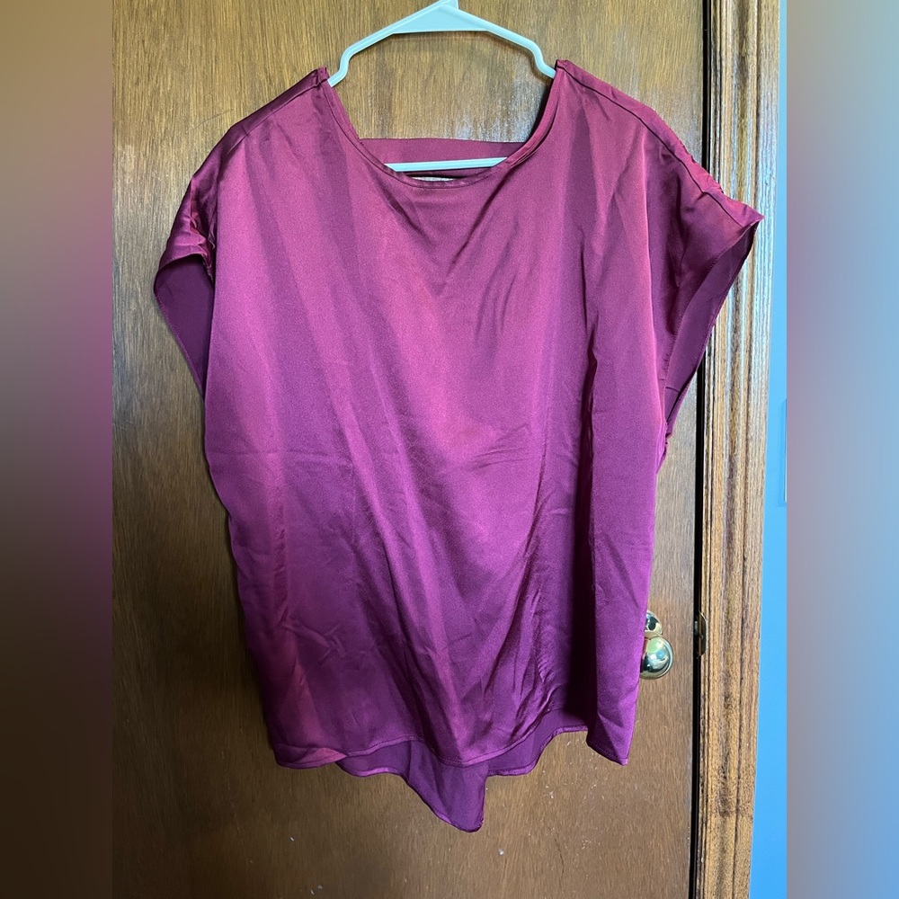 Shein Curve Maroon Blouse with twist back Size 1XL